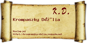 Krompaszky Dália névjegykártya
